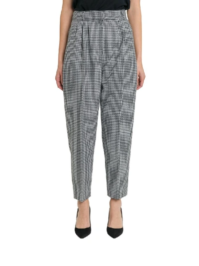 Shop Alexander Mcqueen Peg Trousers In Bianco/nero