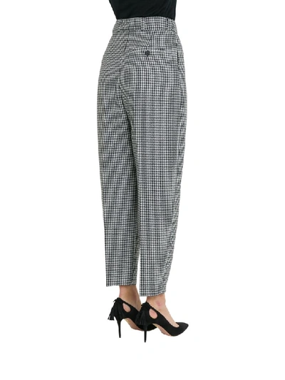 Shop Alexander Mcqueen Peg Trousers In Bianco/nero