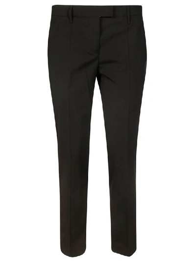 Shop Prada Cropped Trousers In Black