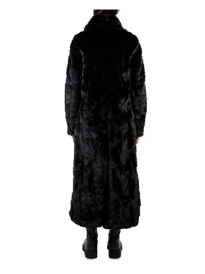 Shop Amiri Black Faux Fur Coat