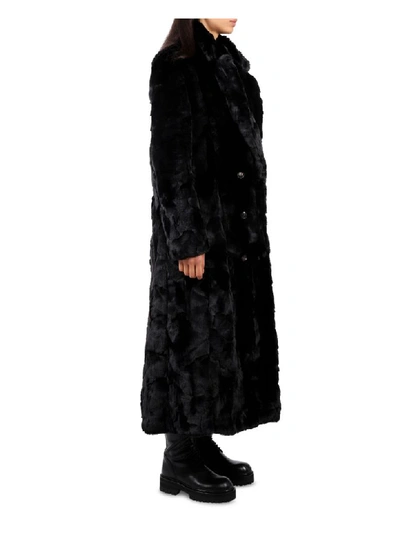 Shop Amiri Black Faux Fur Coat