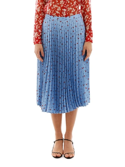 Shop Hvn Pleated Skirt In Blue High Heel (light Blue)