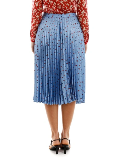 Shop Hvn Pleated Skirt In Blue High Heel (light Blue)