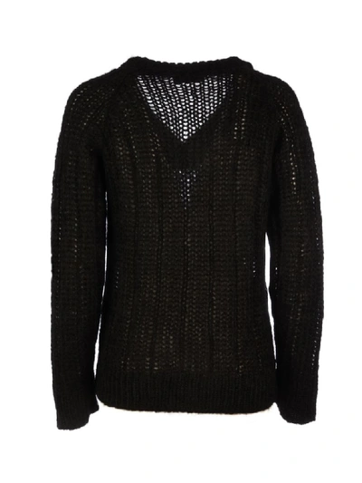 Shop Prada Mohabir Sweater With V Neck In Black
