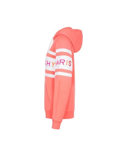 Shop Givenchy Hoodie Logo Sweatshirt In Neon Pink