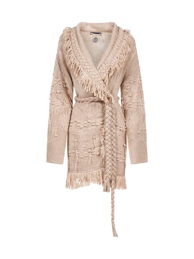 Shop Alanui Cardigan In Beige