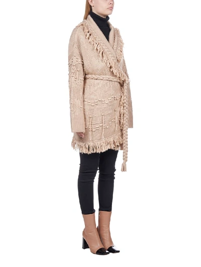 Shop Alanui Cardigan In Beige