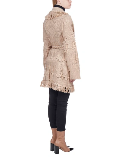 Shop Alanui Cardigan In Beige