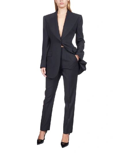 Shop Dolce & Gabbana Wool-blend Tailored Blazer In Nero