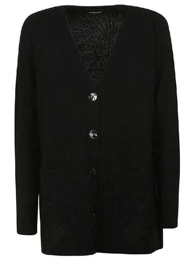 Shop Ermanno Ermanno Scervino Knitted Cardigan In Black