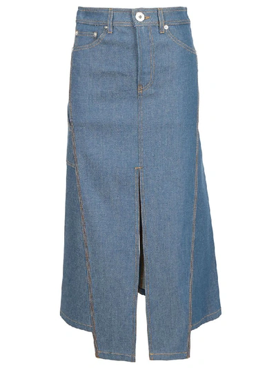 Shop Lanvin Jeans Skirt In Cloud