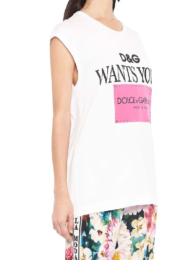Shop Dolce & Gabbana Want You T-shirt In White