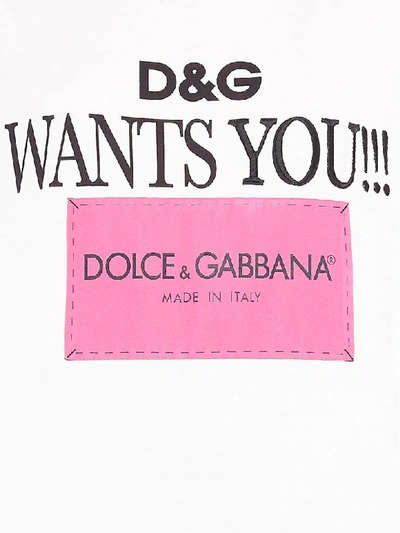 Shop Dolce & Gabbana Want You T-shirt In White