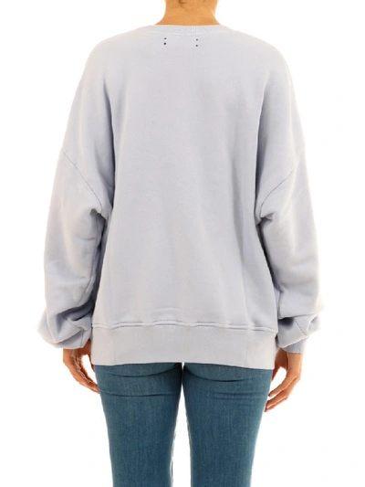 Shop Amiri Printed Overs Sweatshirt In Light Blue