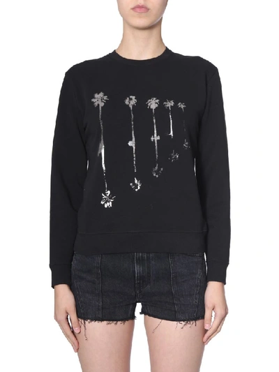 Shop Saint Laurent Sweatshirt Neck In Nero