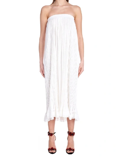 Shop Alaïa Falbalas Skirt In White