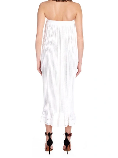 Shop Alaïa Falbalas Skirt In White