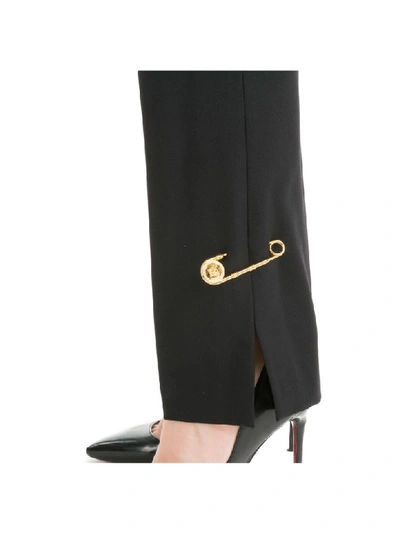 Shop Versace Doppia G Trousers In Nero