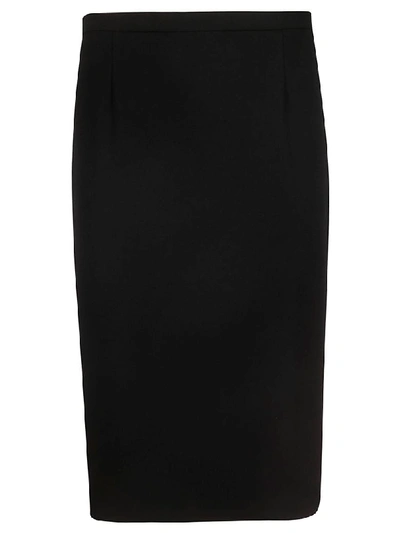 Shop Red Valentino Pleated Skirt In Black