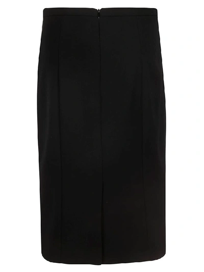 Shop Red Valentino Pleated Skirt In Black