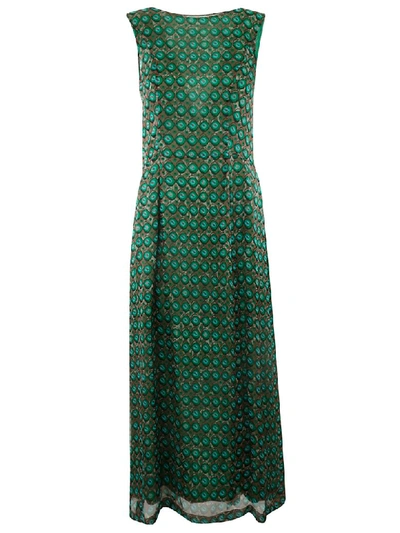 Shop Aspesi Printed Dress In Green