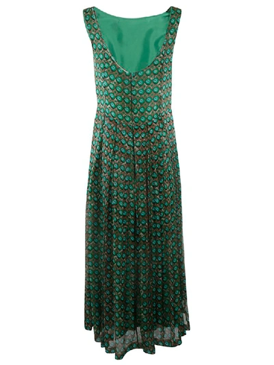 Shop Aspesi Printed Dress In Green