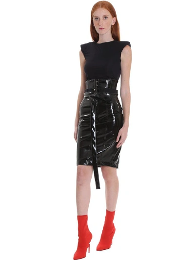 Shop Ben Taverniti Unravel Project Skirt In Black Pvc