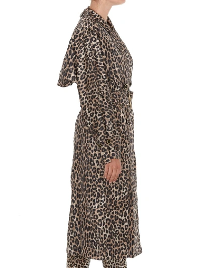 Shop Michael Michael Kors Animalier Cheetah Print Trench Coat In Multicolor