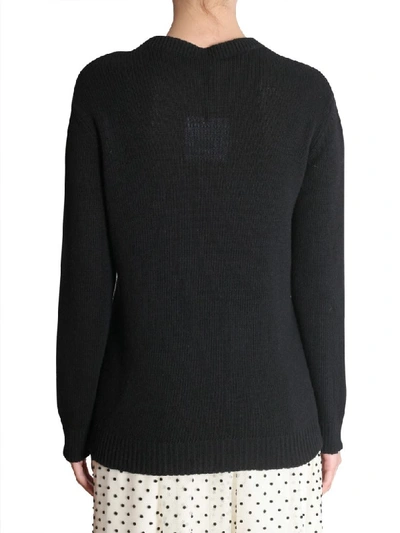 Shop Red Valentino Oversize Fit Sweater In Nero