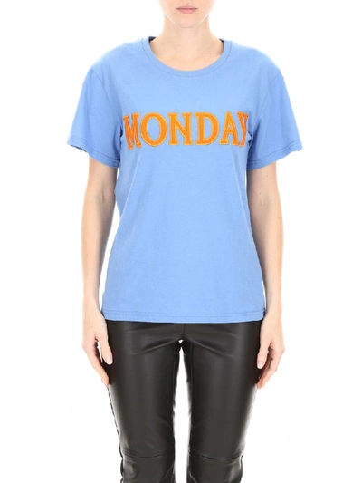 Shop Alberta Ferretti Monday T-shirt In Light Blue (blue)