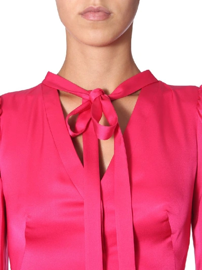 Shop Alexander Mcqueen Draped Dress In Rosa