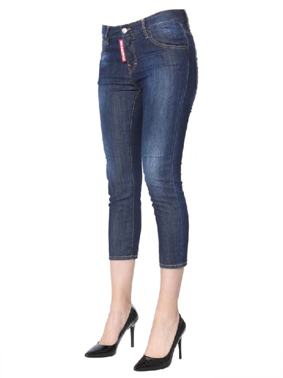 Shop Dsquared2 Cool Girl Cropped Jeans In Blu