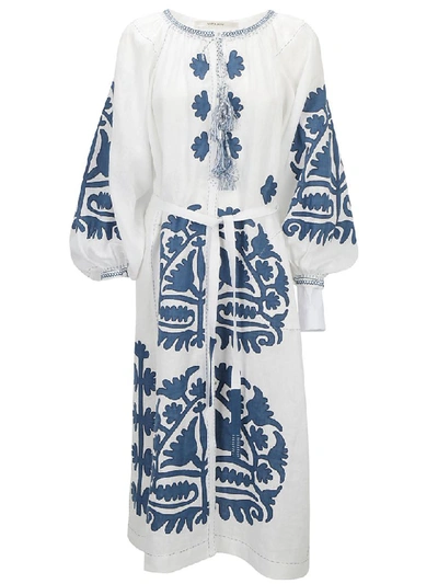 Shop Vita Kin Shalimar Dress In White/cobalt