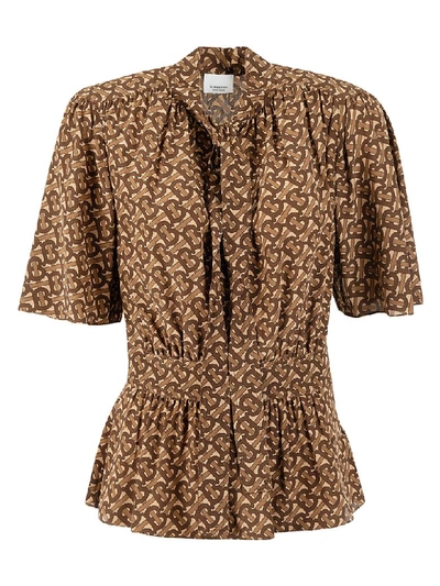 Shop Burberry Kira Blouse In Bridle Brown