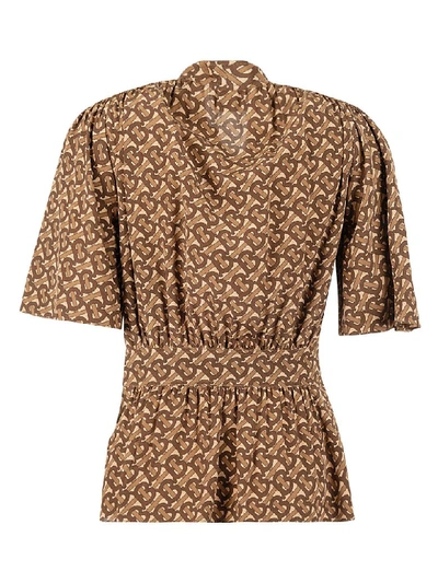 Shop Burberry Kira Blouse In Bridle Brown