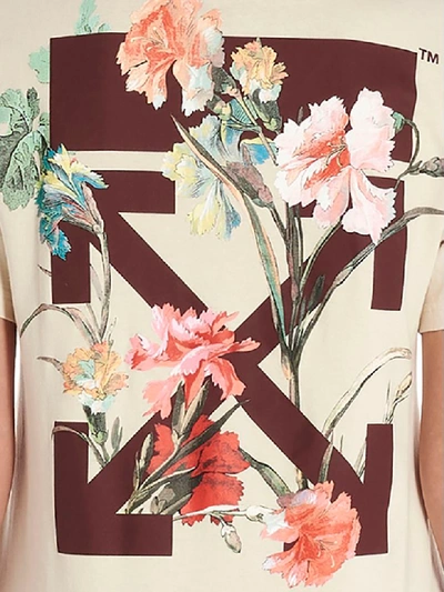 Shop Off-white Arrow Flower T-shirt In Pink