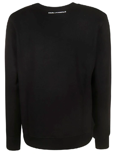 Shop Karl Lagerfeld Address Logo Sweatshirt In Black