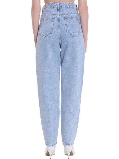 Shop Isabel Marant Étoile Corsyj Jeans In Cyan Denim