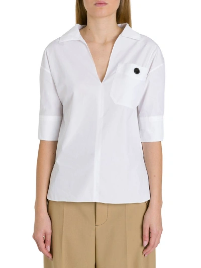 Shop Marni Tree/quarter Sleeve Shirt In Bianco