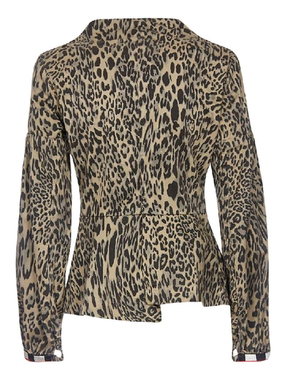 Shop Bazar Deluxe Leopard Print Jacket In Beige/black