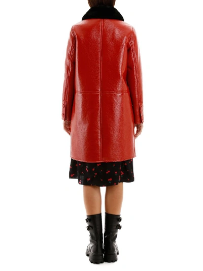 Shop Stand Studio Gaia Coat In Red Black (red)