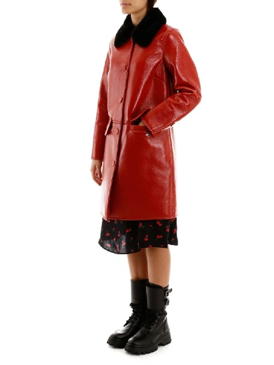 Shop Stand Studio Gaia Coat In Red Black (red)