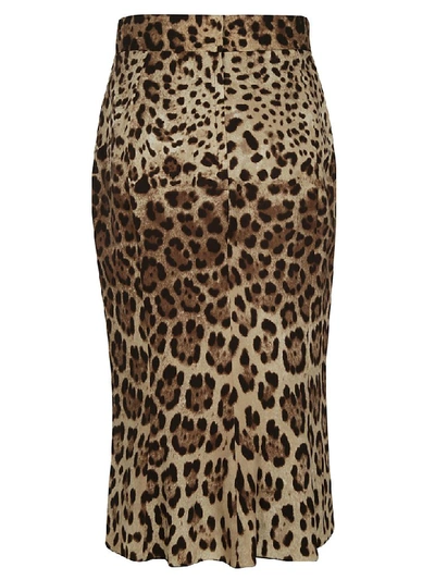 Shop Dolce & Gabbana Animal Print Skirt In Leopard