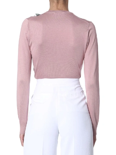 Shop Dolce & Gabbana Silk Sweater In Rosa