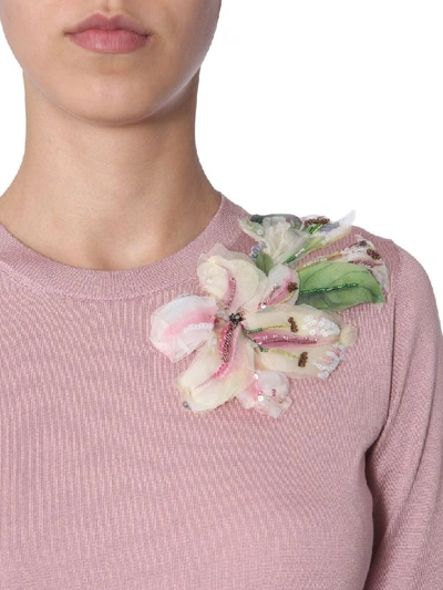 Shop Dolce & Gabbana Silk Sweater In Rosa