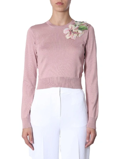 Shop Dolce & Gabbana Silk Sweater In Rosa
