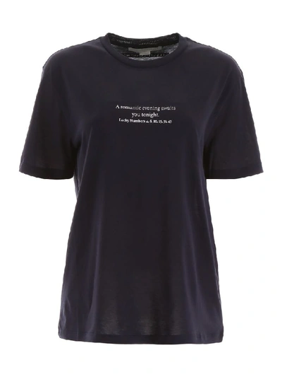 Shop Stella Mccartney Lucky Numbers T-shirt In Ink (blue)