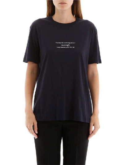 Shop Stella Mccartney Lucky Numbers T-shirt In Ink (blue)