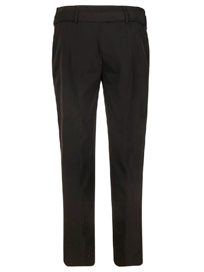 Shop Prada Technical Stretch Trousers In Black