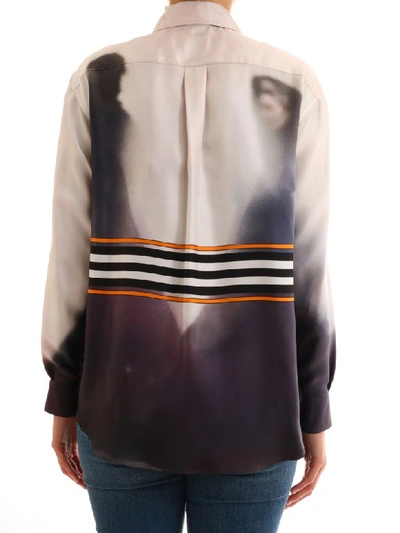 Shop Burberry Over Silk Shirt In Multicolor